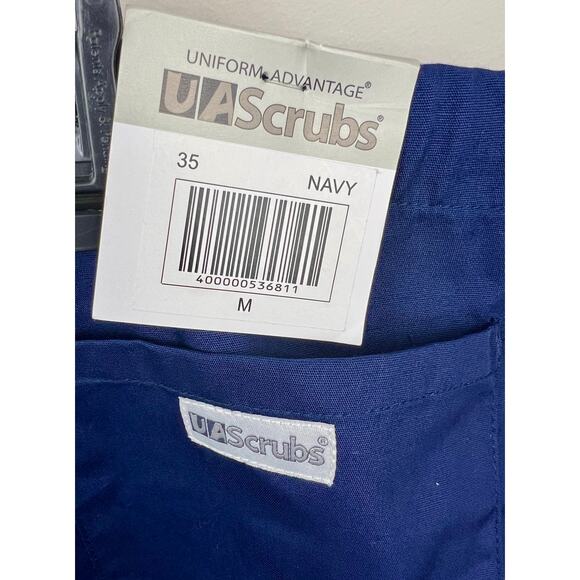 UA Scrubs Pants Bottoms NWT Size M Blue NEW Pockets Drawstring Waist - Picture 3 of 6
